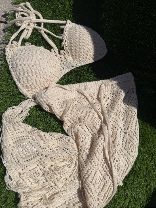 Other - Crochet Bikini Set in Cream